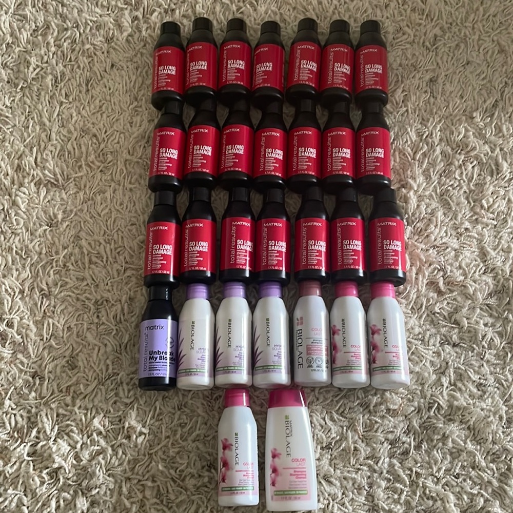 30 piece lot bundle of Matrix & Biolage Shampoo Mini Travel (All 1.7 oz each)